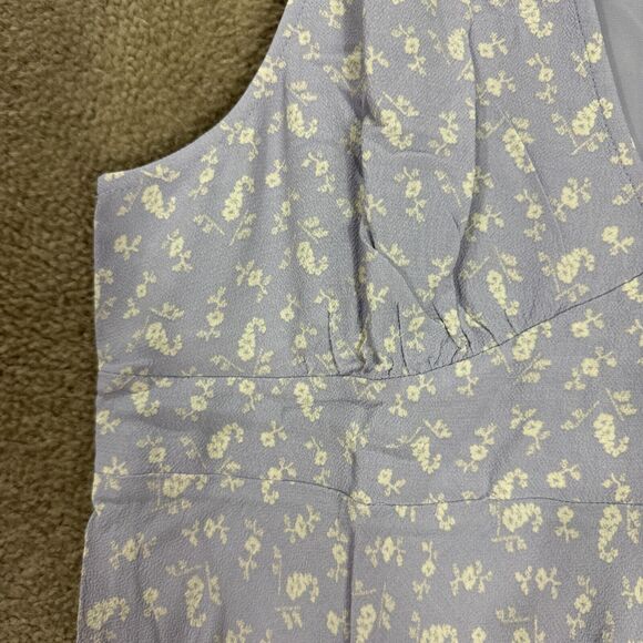 Treasure & Bond Maxi Dress XL Purple/Ivory‎ Little Paris Floral V Neck Boho NEW - Picture 5 of 13